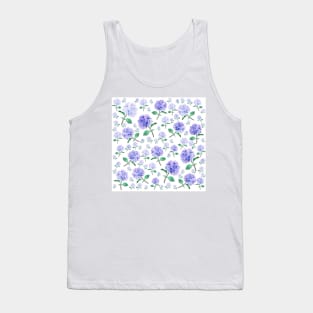 purple blue hydrangea pattern Tank Top